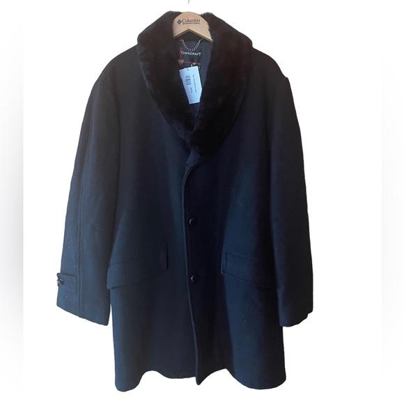 Vintage Towncraft Penneys Pea Coat w/Faux Fur Collar‎ - Picture 1 of 8